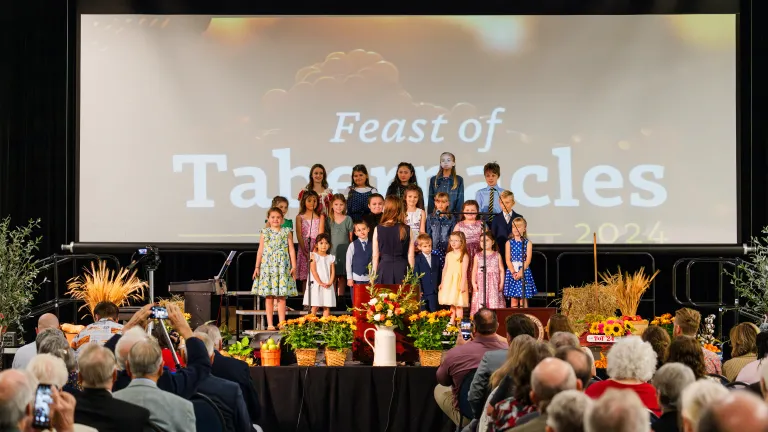 2024 Feast of Tabernacles Aransas Pass, Texas a children's choir performing during a church service