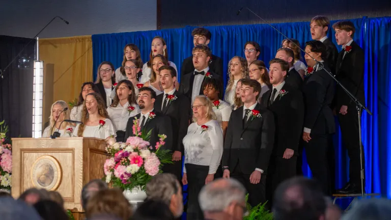 a choir on a stage