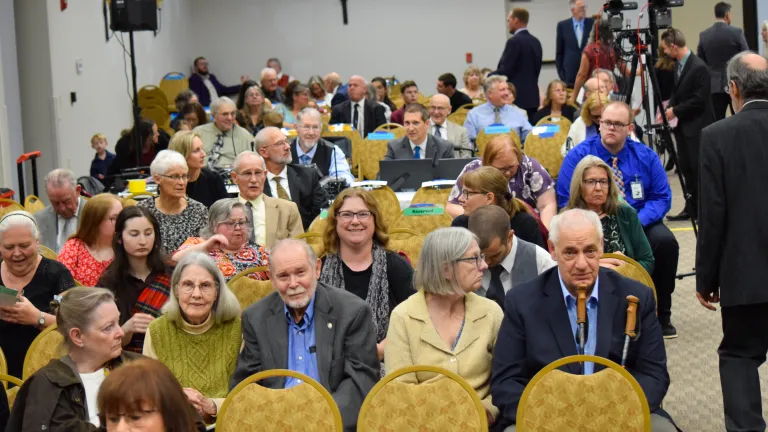 people seated indoors
