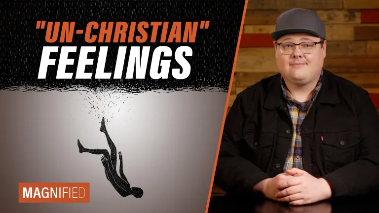 man sinking in anxiety, doubt and depression