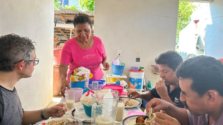Widow preparing a meal