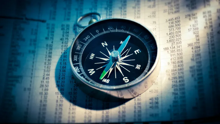 Compass sitting on a table