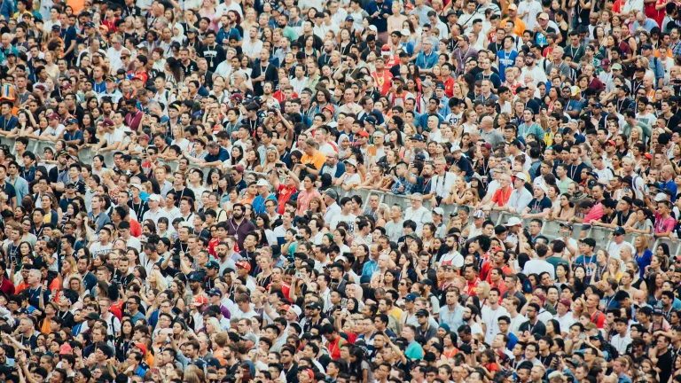 A large crowd of people