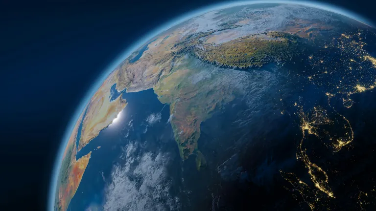the earth viewed from space
