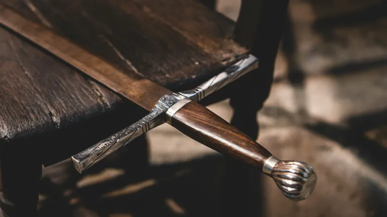 A sword on a table