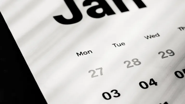 What does the Bible say about the calendar? a portion of a calendar page of the month January