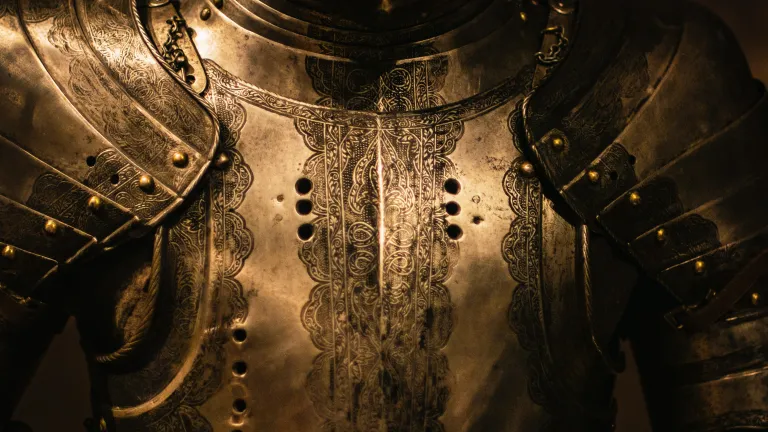 Breastplate of armor.