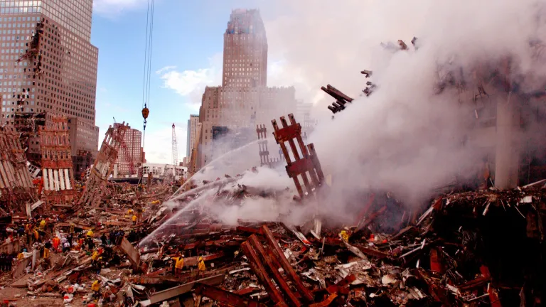 God revealed to Daniel that such a time of trouble would occur at the time of the end. Building rubble that is smoking.