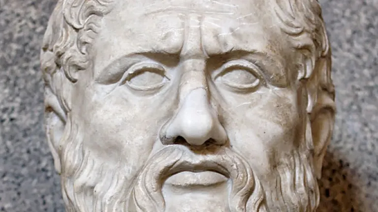 Plato (428-348 B.C.), the Greek philosopher and student of Socrates.