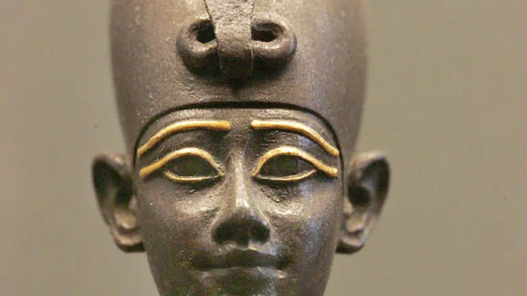 The Egyptian god Osiris statue.