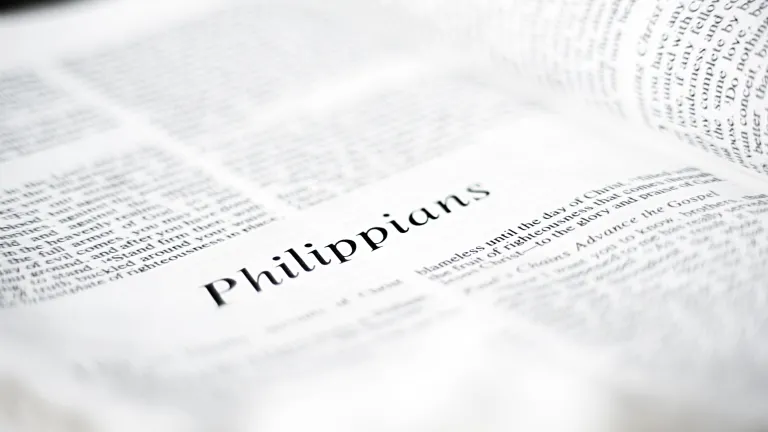 When writing to the Philippians, Paul was struggling with two desires. He wanted to be done with his fleshly life and be with Christ, but he also wanted to remain with God’s people. A Bible opened to the book of Philippians