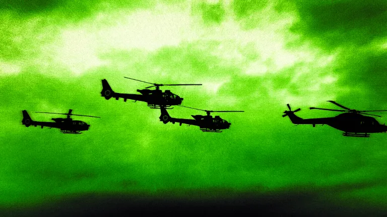 It’s difficult to imagine the magnitude of suffering that will take place during a few terrifying years at the end of our age. Mercifully, that frightening time will quickly pass. Military helicopters flying.