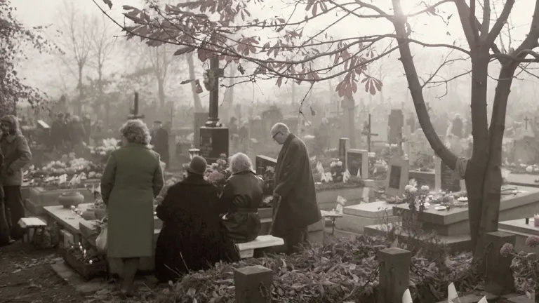 In spite of major medical advances and increasing life spans, our bodies were never designed to last forever. Yet God offers all the hope of life beyond the grave through a resurrection of the dead. People at a grave site.