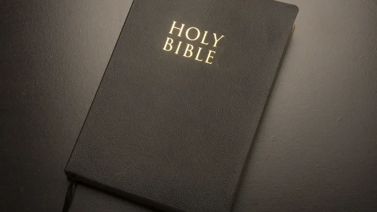 When writing to the Philippians here, Paul was struggling with two desires. He wanted to be done with his fleshly life and be with Christ, but he also wanted to remain with God’s people. A Holy Bible laying on a table.