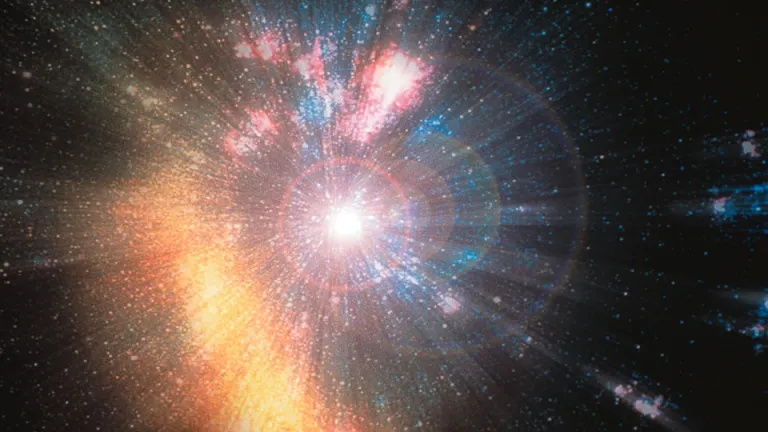 The writers of the New Testament clearly understood that Jesus Christ was the Creator, the One who spoke and saw the universe spring into existence. A artist illustration of galaxies.