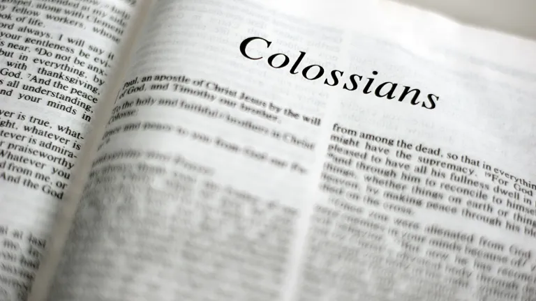 Colossians 2 is actually a condemnation of ascetic human philosophy, not a discussion of which laws are binding for Christians! A Bible opened to book of Colossians.