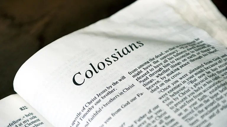 These sacred days have always foreshadowed God's promises to intervene in human affairs through Jesus Christ. A Bible opened to book of Colossians.