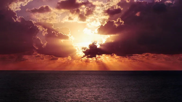 Setting sun
