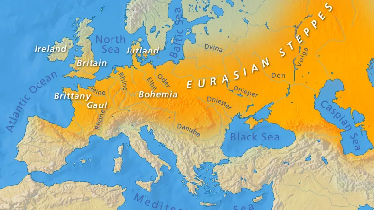 Eurasian Steppes map
