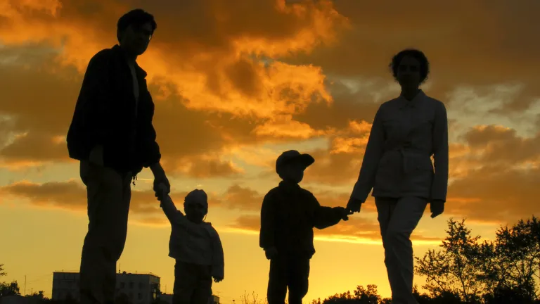 The human family was meant as a lesser model or type of this greater spiritual reality—that God is a family. A silhouette of a family.