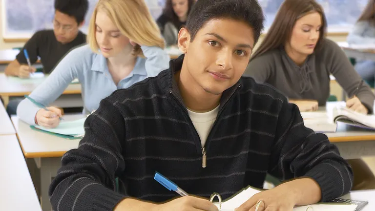 Students in a classroom.