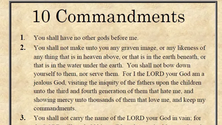 Ten Commandments Ten Commandments