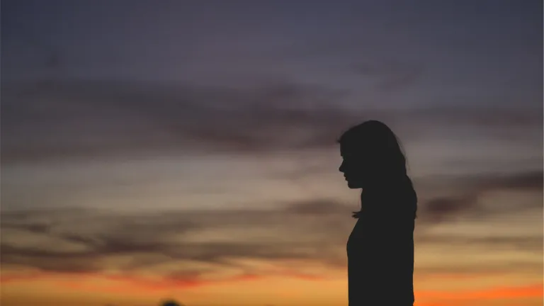 Silouette of a woman.