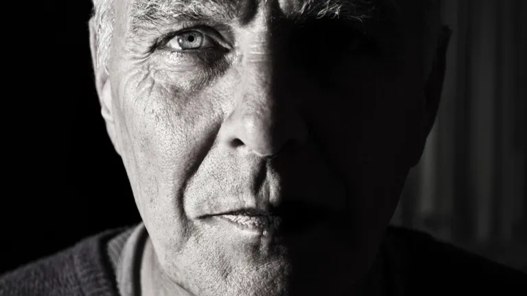 We can try to hide from sin, ignore sin or pretend that there is no consequence of sin. A closeup of a man's face.