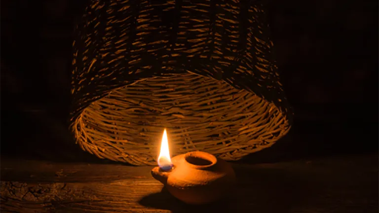 Is it any wonder that Christ says that we are to be a light to a darkened society and not remain hidden under a basket? A basket almost covering the light of a small oil lamp.