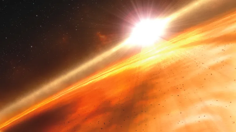 The astounding truth is that there were and remain two divine Beings who existed “in the beginning,” before the universe was created! An image from space of sun (star) rays over a planet.