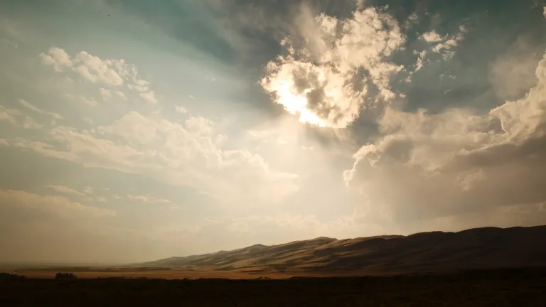 The Great White Throne Judgment is represented by the final of God’s festivals in his Holy Day plan, the Eighth Day. Sun rays coming through the clouds.