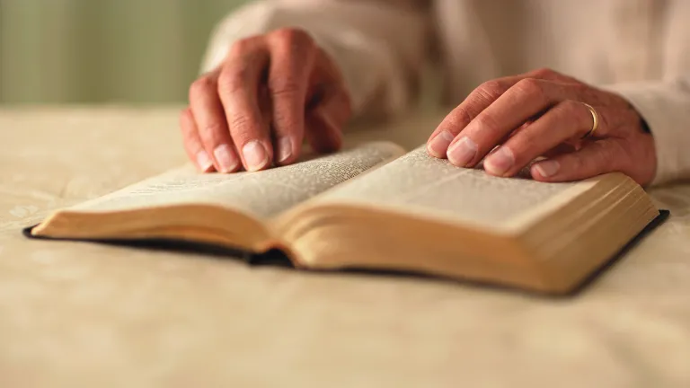 The Scriptures abound with many accounts of the intervention of angels. They are involved in helping God carry out His plan, and they watch over each of us called according to God’s purpose. A woman turning the pages of a Bible.