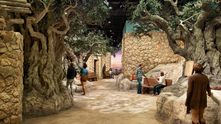 The Museum of the Bible features a recreation of part of the village of Nazareth as it might have looked in first-century Galilee. The Museum of the Bible features a recreation of part of the village of Nazareth as it might have looked in first-century Galilee.