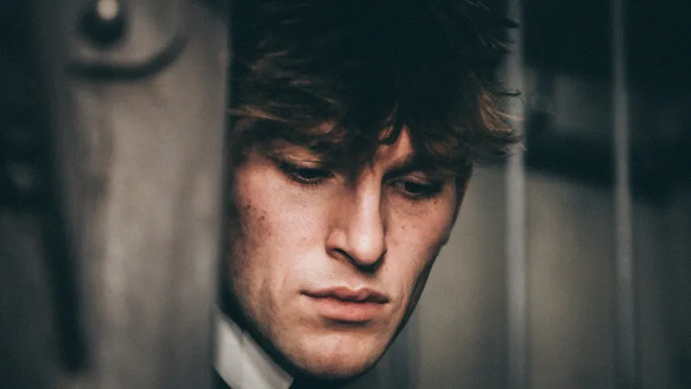 A closeup of a man's face.