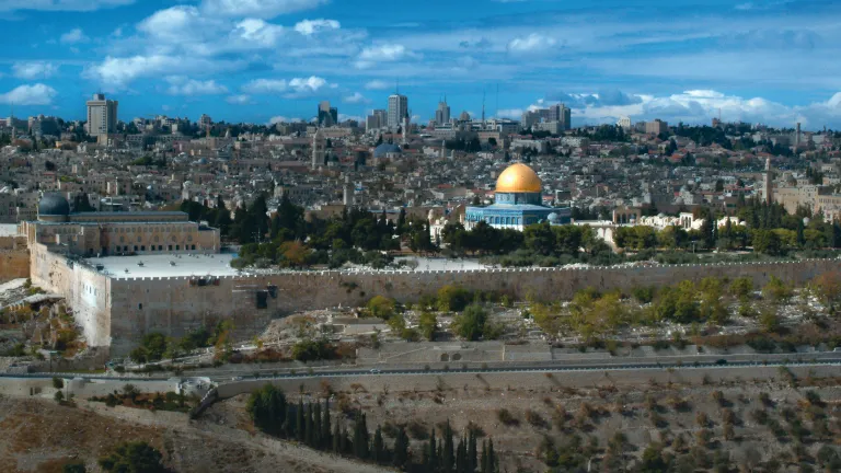 Why would the Temple Mount, a large hilltop reshaped into a 36-acre stone platform that dominates the Jerusalem landscape, be such a source of conflict? The Temple Mount area in Jerusalem.