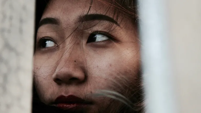 It is essential that we strike a perfect balance of love and respect for our great God through worship, because expressing gratitude is healthy for our ego. If we fail to worship, perhaps we are the ones struggling with narcissism, not God. Upclose photo of a women's face.