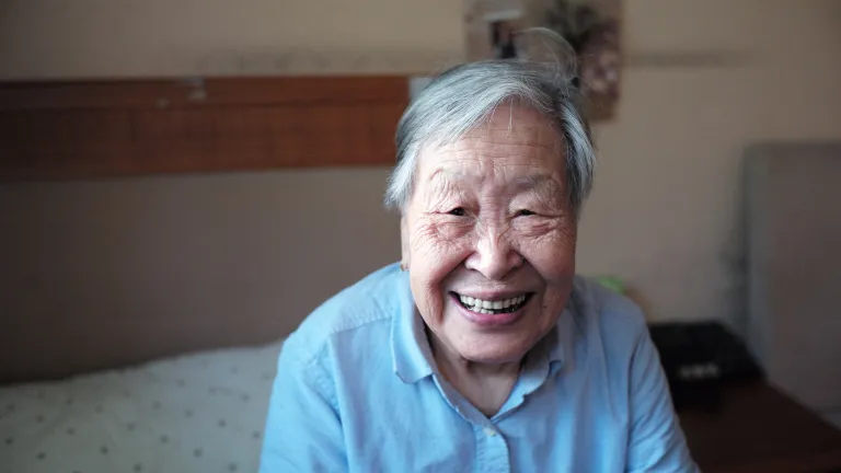 The golden years can be golden years if our relationship with God has been nourished and is strong. We have no choice but to accept what life offers and make the most of it, but we do have a choice in the way we perceive life. An older man smiling.
