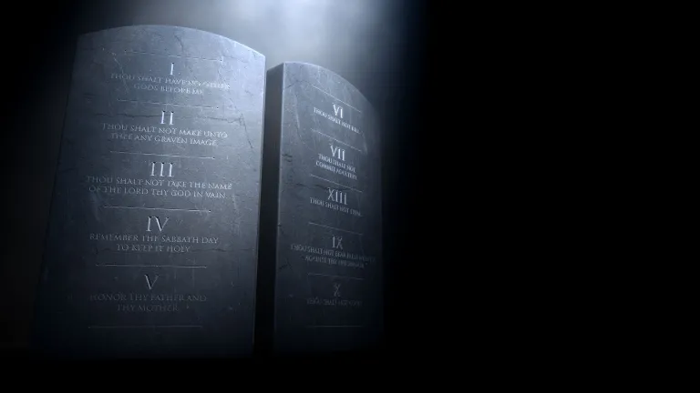 Ten Commandment monument.