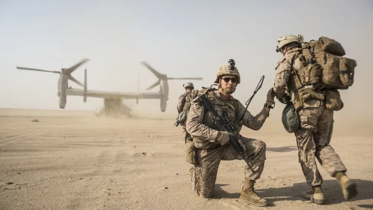 US soldiers on a mission.