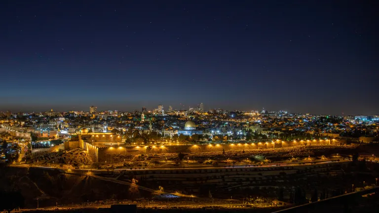 Jerusalem is a destination many people hope to visit one day, but should be a place of great importance for Christians—whether they’ve been there or not. Old City, Jerusalem, Israel at night.