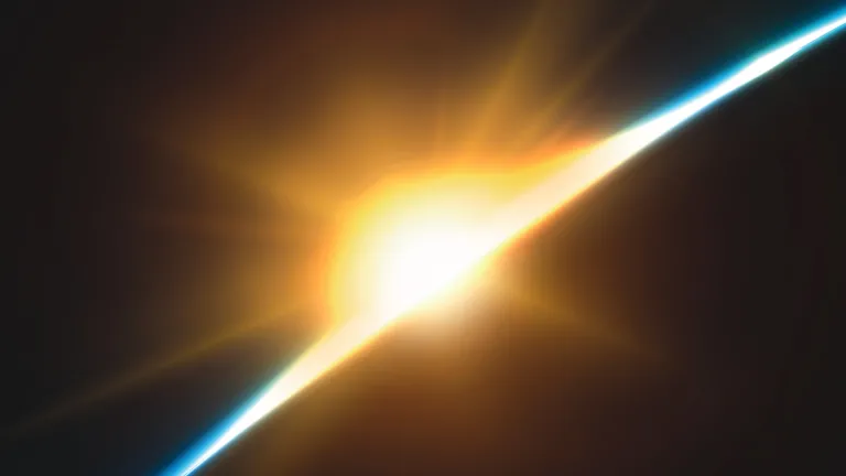 Sun rays shining past earth.