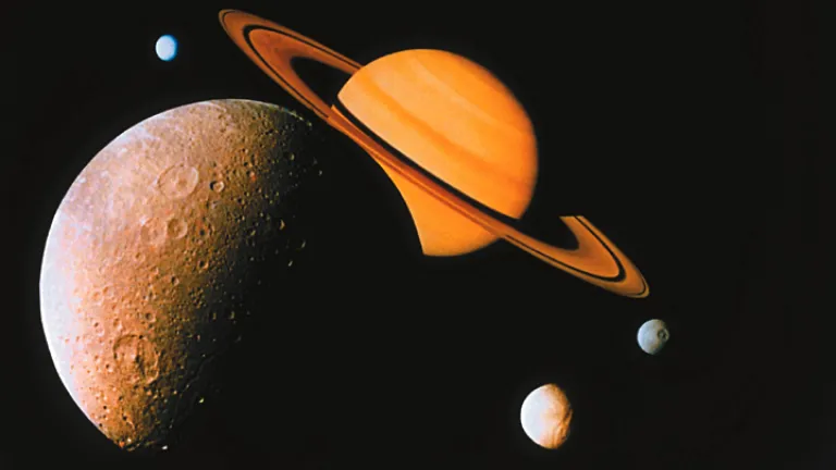 Why do we live in a universe of such precision and order? Why is the universe not random, chaotic and unpredictable, as we would expect to find if we are nothing more than the result of blind chance and lucky accidents? Planets in space.