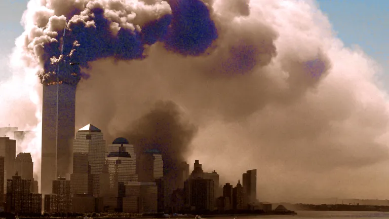 20 years after 9/11, the pain remains a raw wound for America. Reflecting, we try to make sense of what makes no sense at all. How could these things happen? The Twin Towers in NYC burning.