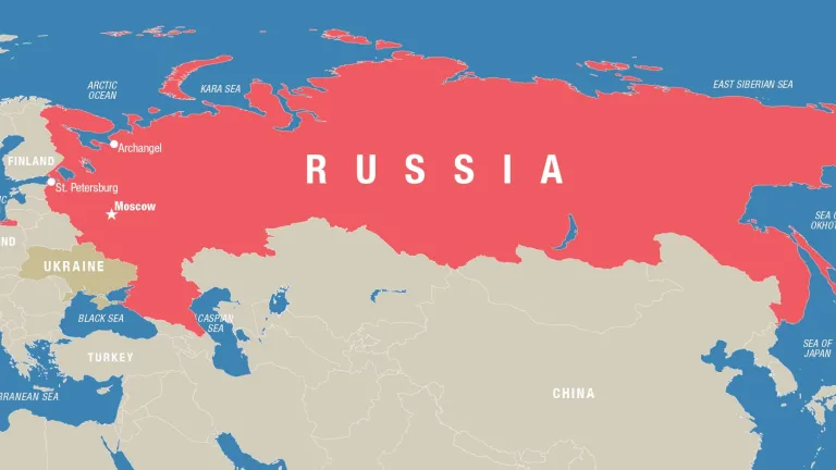 Map of Russia.