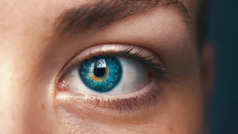 A stunning, divine transformation will occur, as swift as the blink of one’s eye. a closeup of a person's eye