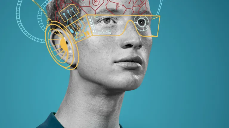 Artist illustration of an AI enabled brain.