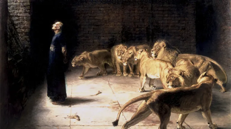 Daniel: Beloved of God Daniel's Answer to the King, painting by Briton Riviere