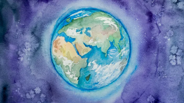 The Kingdom is not some ethereal imagining in men’s hearts. Rather, it is the actual rule of God through Christ that will be established over all nations when Jesus returns. A painting of Earth.