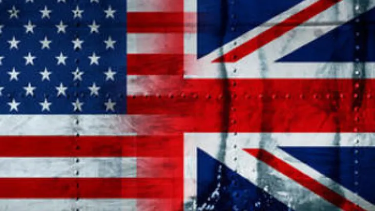 Flags of the United States and Great Britain