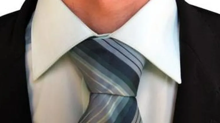A Modest Man man's tie and collar